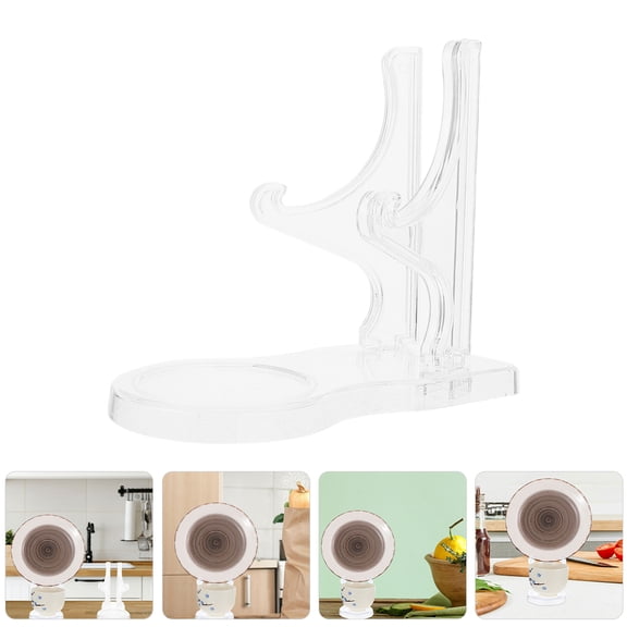 STRANDCHIC Transparent Multifunctional Mug Rack Set of 3 for Tabletop Organization and Stable Cup Storage