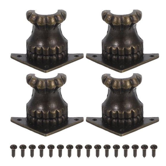 STRANDCHIC 4-Pack Metal Chair Legs in Olive Green Alloy, Decorative Furniture Feet for Crafts and Furniture Makers