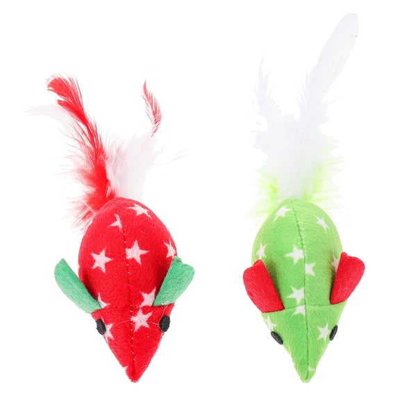 STRANDCHIC 4 Pcs Teaser Cat Toy Plush Red for Cat Activity Toy