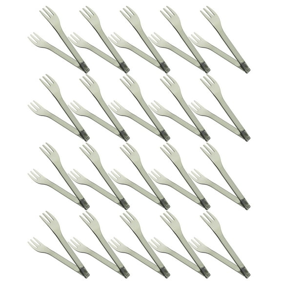 STRANDCHIC 40Pcs 2-in-1 Plastic Fruit and Cake Dessert Forks for Party, Picnic, BBQ, Kitchen, and Creative Design