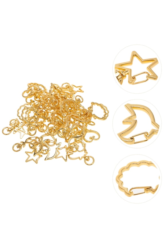 45-Piece Metal Alloy Keychain Swivel Clips with Assorted Colors for Crafting, Projects, and Decorative Accessories