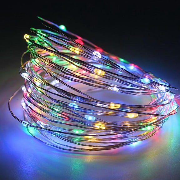 STRANDCHIC 4-Pack Battery Operated Transparent LED Fairy String Lights for Indoor Outdoor Party Decoration
