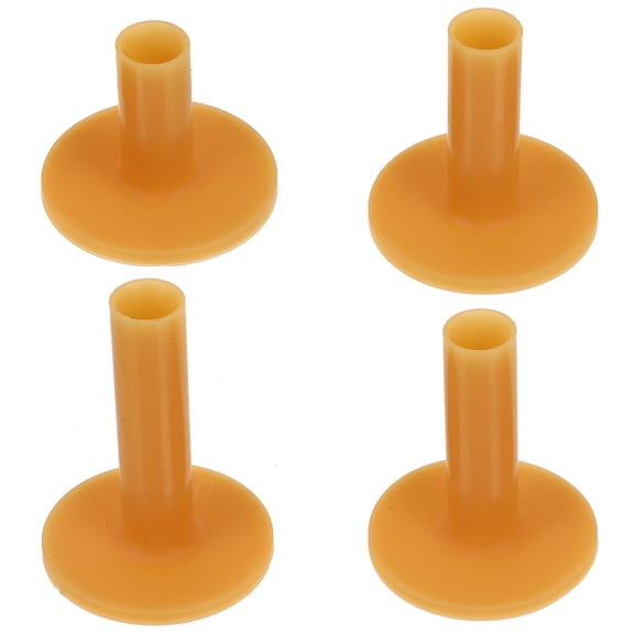 STRANDCHIC 4-Pack Orange Cowhide Golf Tees Flexible Golf Mat Tees for Improved Distance and Stronger Shots