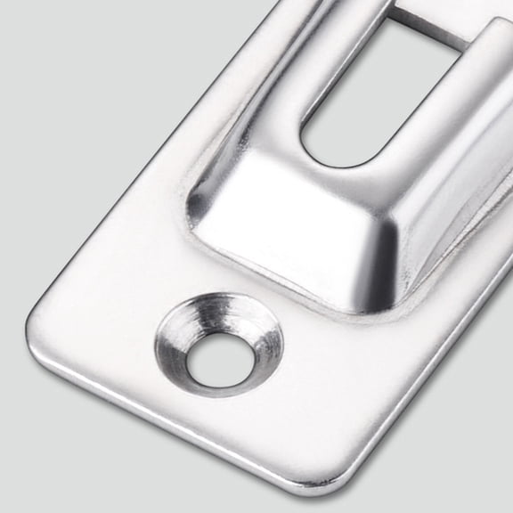 STRANDCHIC 4Pcs Security Barrel Bolt Door Lock Made of Sturdy Plated Silver Stainless Steel with 90 Degree Angle