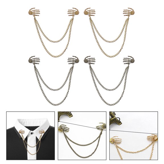 STRANDCHIC 4-Pack Elegant Lapel Brooch Pins Zinc Alloy Fashion Accessories for Women Stylish and Chic Jewelry