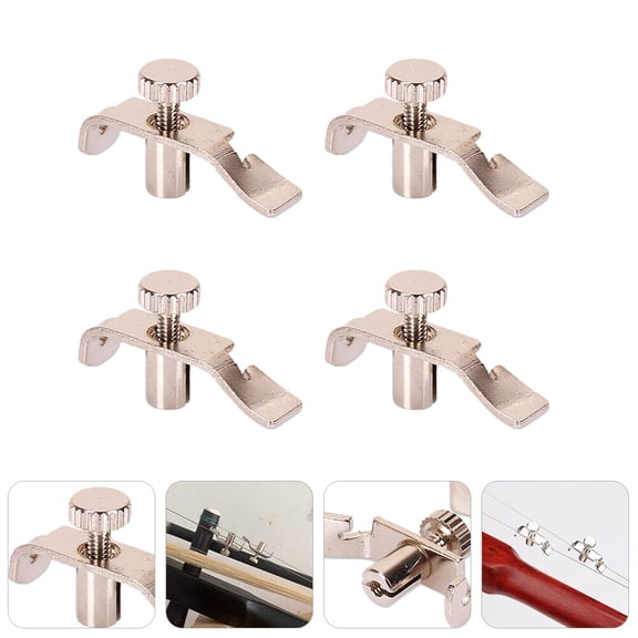 STRANDCHIC Stainless Steel Erhu Fine Tuners Plated Silver Professional Durable 4Pcs