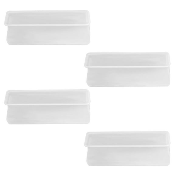 STRANDCHIC  4Pcs Furniture Foot Protectors White Silicone Anti Slip Noise Reduction Bed Frame Feet
