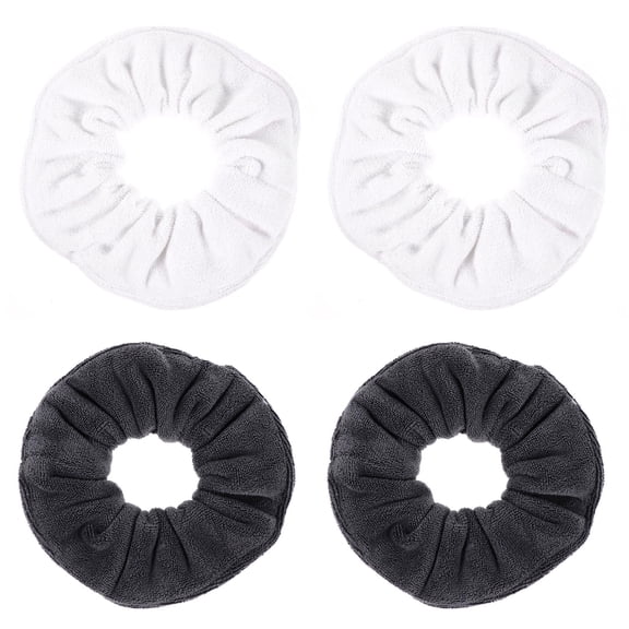 STRANDCHIC 4-Pack Assorted Hair Scrunchies Ponytail Holders for Dry Hair Styling