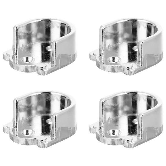 STRANDCHIC 4-Pack Zinc Alloy Closet Pole Support Brackets U-Shaped Low Hardware