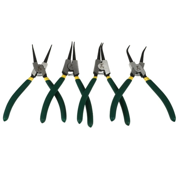 STRANDCHIC 4Pcs Flat Face Steel Coil Circlip Pliers Set Assorted Color for Removing Internal Rings