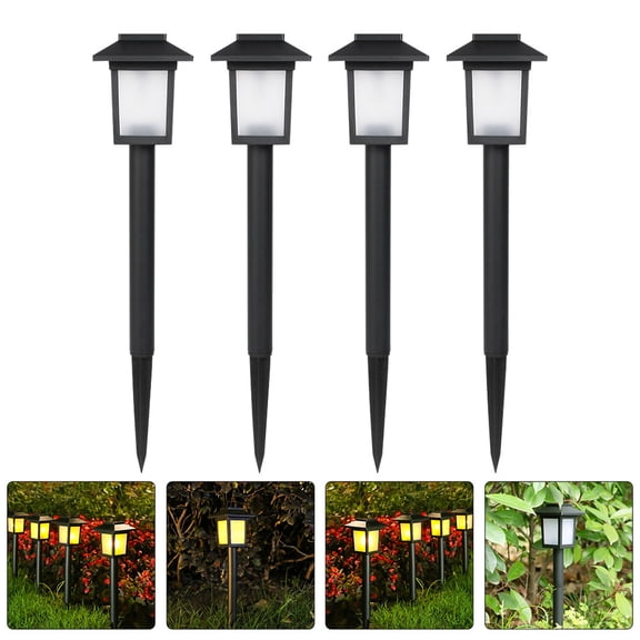 STRANDCHIC Set of 4 LED Solar Outdoor Lights Waterproof for Garden Landscaping and Yard Decoration
