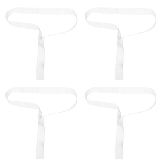 STRANDCHIC 4-Pack Heavy Duty White Nylon Volleyball Net Straps for Outdoor Sports, Tournaments, and Use