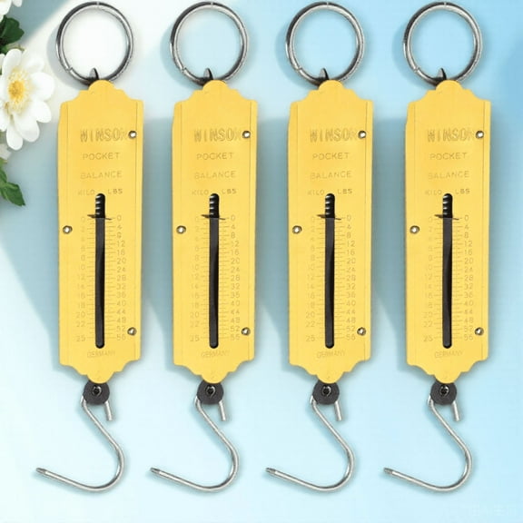 STRANDCHIC 4Pcs Assorted Color Handheld Spring Scale for Home and Fishing Accurate Weighing
