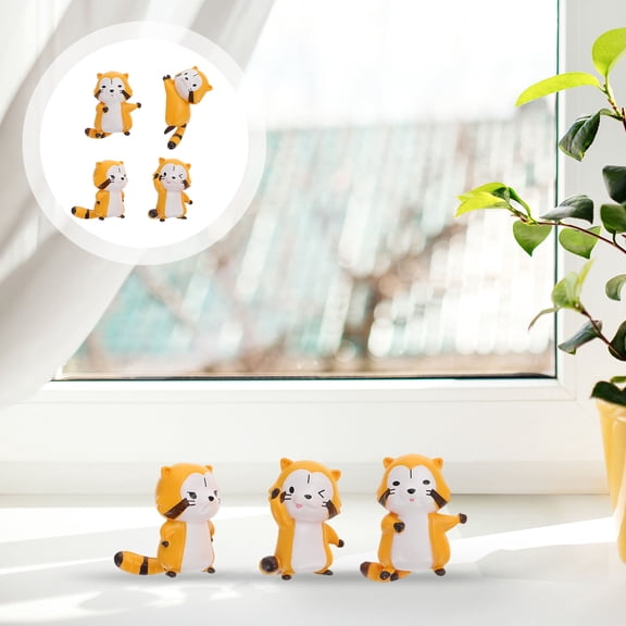 STRANDCHIC 4Pcs Yellow Baking Cake Decoration Figurines for Elegant Party Display