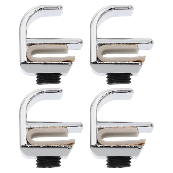 STRANDCHIC 4Pcs Shower Glass Door Handle Punch Free Zinc Alloy Bathroom Use Silver
