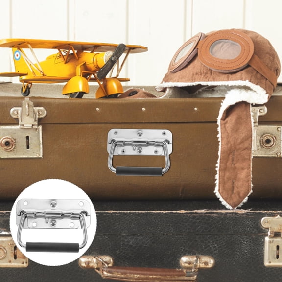 STRANDCHIC 4Pcs Spring Loaded Surface Mount Handle Stainless Steel Pull Handle for Toolboxes