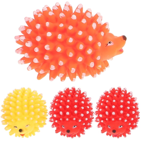 STRANDCHIC 4Pcs Kitten Squeaky Toys for Indoor Cats Assorted Color Stress Relief