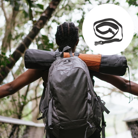 STRANDCHIC 4Pcs Outdoor Luggage Strap Black Sturdy Buckle Design for Quick Camping Gear Fixing