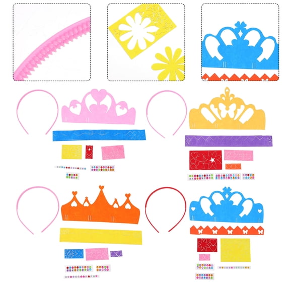 STRANDCHIC 4-Piece Headdress Felt Craft Kit for Kids Activities and Dress