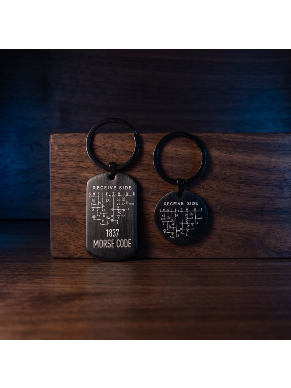 4pcs Morse Code Reference Keychain, Morse Code Reference Tag