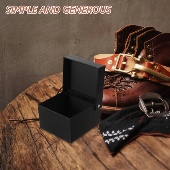 STRANDCHIC Small Business Packaging Supplies Decorative Box with Lid Black 4pcs