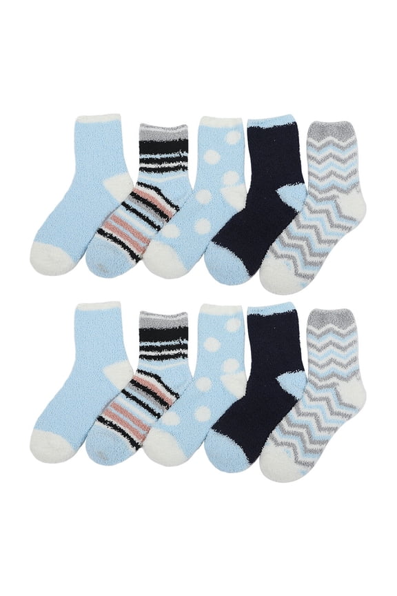 Elastic Warm Stockings Assorted Color Polyester Comfortable for Wearing 5Pairs