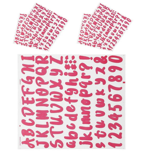 STRANDCHIC 5 Sheets Pink DIY Alphabet Letter Stickers Removable for Wedding