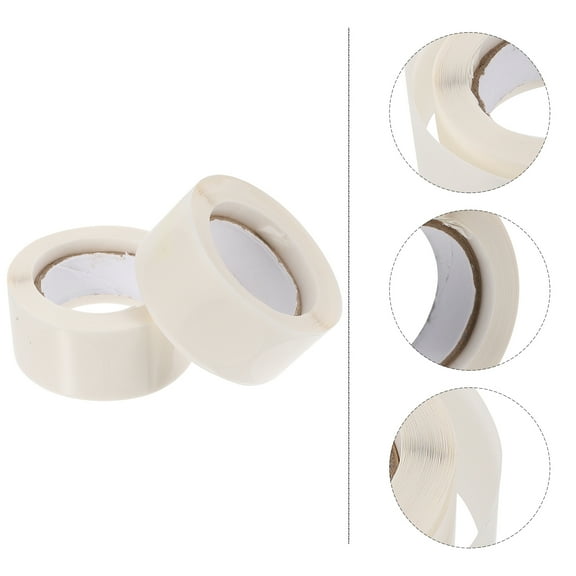 STRANDCHIC 500 Self Adhesive Transparent PET Round Sealing Labels for Envelopes, Clear Sticker Rolls for Office and Home Use