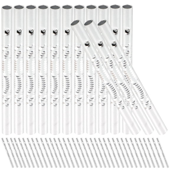 STRANDCHIC 50Pcs Aluminum Wind Chime Pipes for Yard Sound Production Silver