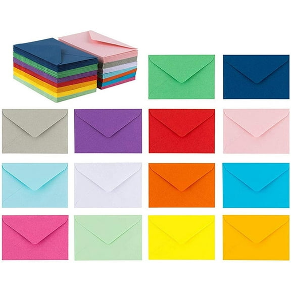STRANDCHIC Colored Envelopes Letter Size Solid Color 50Pcs