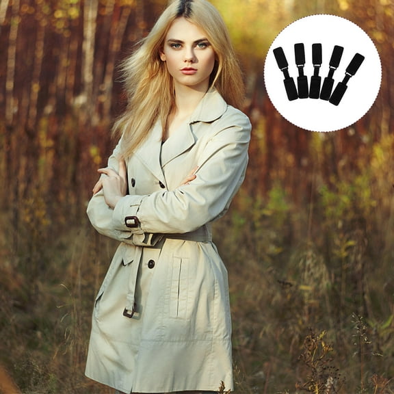 STRANDCHIC 5 Pairs Black Metal Toggle Buckles with PU for Clothing Crafts, Coat Decorative Buttons, and Stylish Accessories