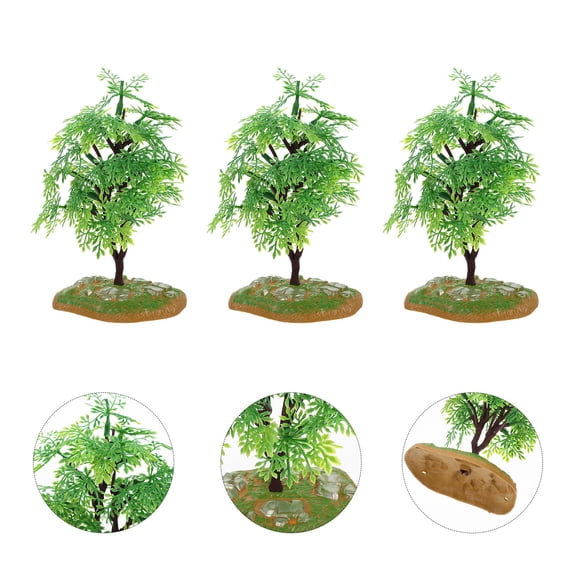 STRANDCHIC Decorative Cedar Craft Green Wooden and Plastic for Home 5Pcs