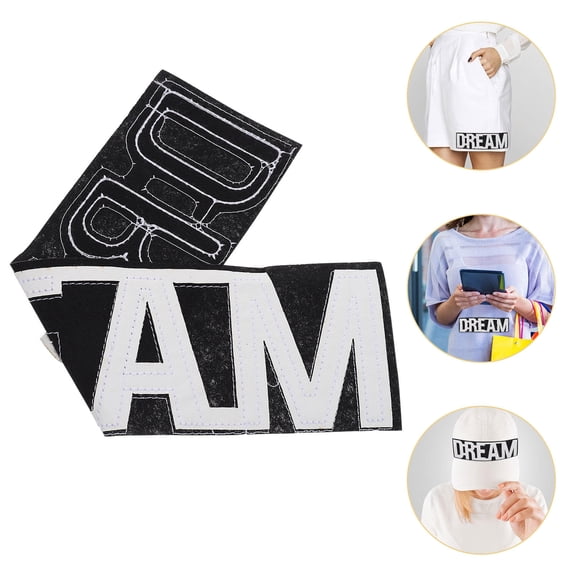 STRANDCHIC 5Pcs Black Embroidered Clothing Repair Patches for Jeans Shirts Skirts and Backpacks