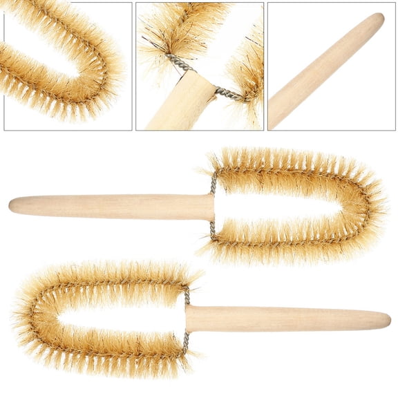 STRANDCHIC Orange Wooden Laboratory Beaker Cleaning Brushes for Science Lab Use and Precise Glassware Maintenance