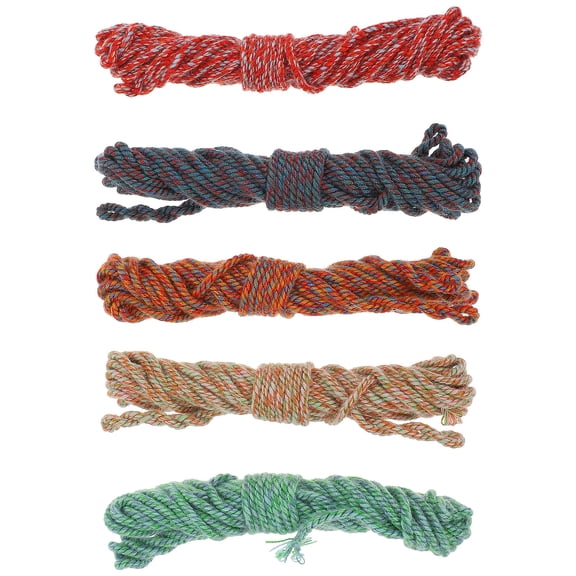 STRANDCHIC 5Pcs Cotton Thread Rope for Crafting and Home Decoration with Sturdy Soft Assorted Colors