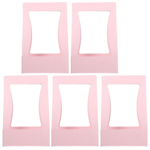 STRANDCHIC 5Pcs Creative Pink Flower Boxes Foldable for Space Saving and Durable Use