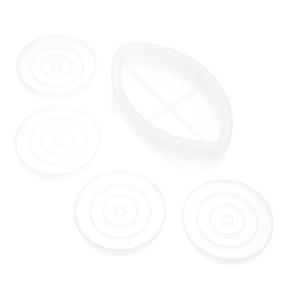 STRANDCHIC Handmade Silicone Storage Box Molds for Home Use Smooth Flat Jewelry 5Pcs