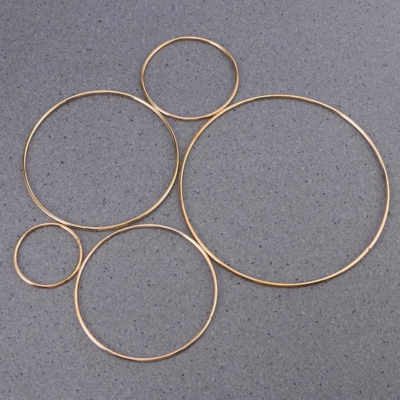 STRANDCHIC 5Pcs Metal Macrame Ring Golden Plant Hanger DIY Enthusiast Accessory