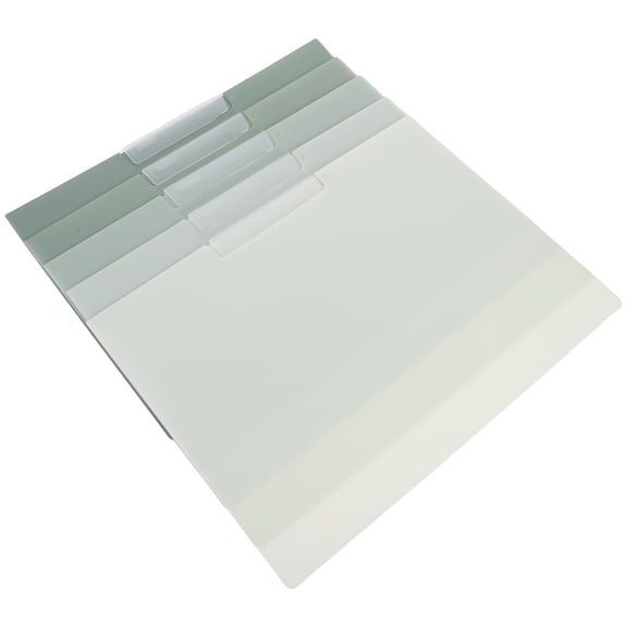 STRANDCHIC 5-Pack Green Plastic Document Binders with Swing Clip for Office and School Organization