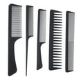 thumbnail image 1 of STRANDCHIC 5-Piece Rat Tail Hair Brush and Comb Set Carbon Fiber Black for Professional Hair Styling and Hairdressing, 1 of 8