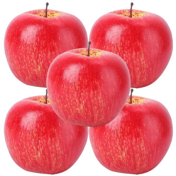 STRANDCHIC 5Pcs Simulated Apples Decor Fruit Model Foam Decoration Home Users Daily Decoration