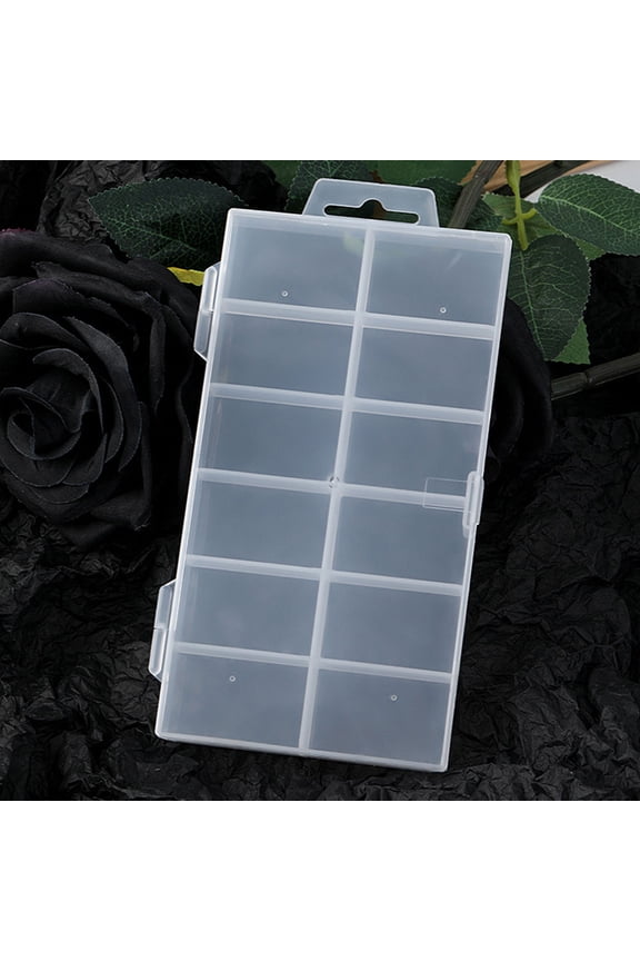 5Pcs Lightweight Plastic Bead Organizer Boxes for Rhinestone Nail Art Storage