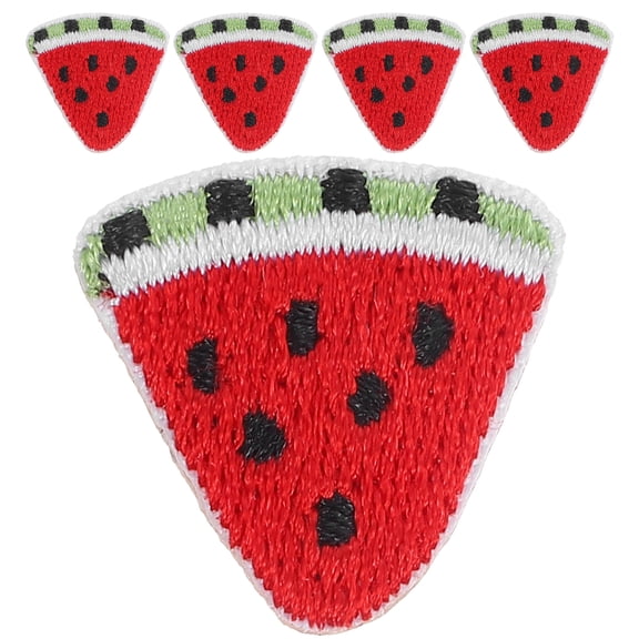 STRANDCHIC 5Pcs Embroidered Watermelon DIY Patches for Garment Repair Sewing Applique Assorted Color