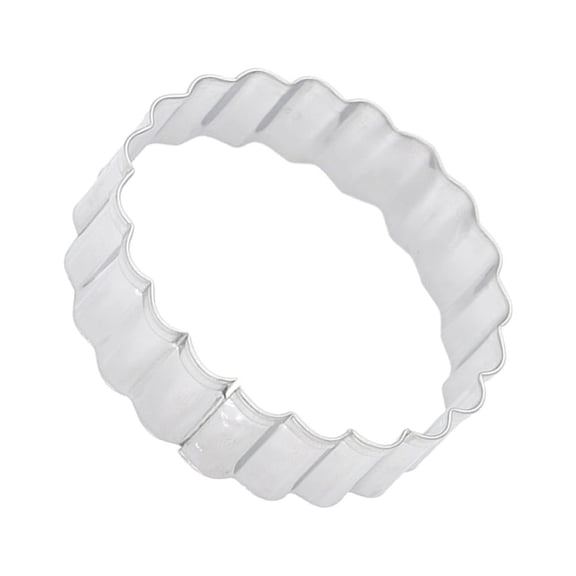 STRANDCHIC 5Pcs Baking Cutter Set Plated Silver for Cookie Dough Fondant and Sandwich Preparation