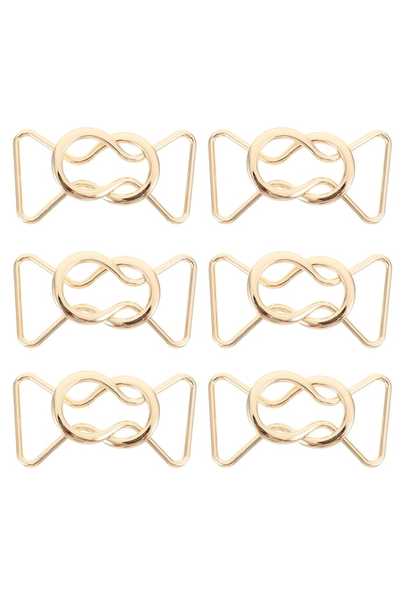 6 Pairs Oval Alloy Belt Buckles Metal Fasteners for Clothing Accessories and Craft Projects