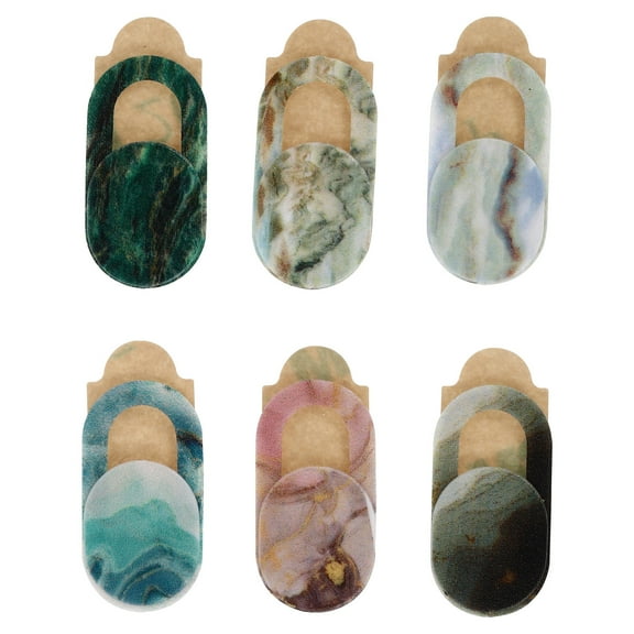 STRANDCHIC 6Pcs Lightweight Marble Pattern Webcam Protectors Compatible with Laptop Phone Tablet Cameras