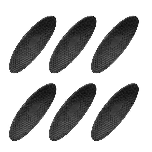 STRANDCHIC 6Pcs Car Anti Skid Pad Black Silicone Dashboard Mat Reusable Removable Phone Holder