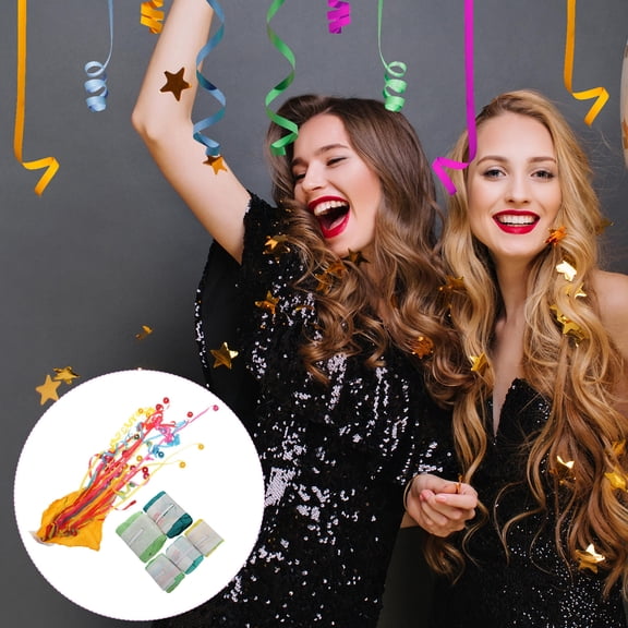 STRANDCHIC 6-Pack Confetti Paper Streamers Handheld for Parties, Celebrations, Birthdays, and Festive Events