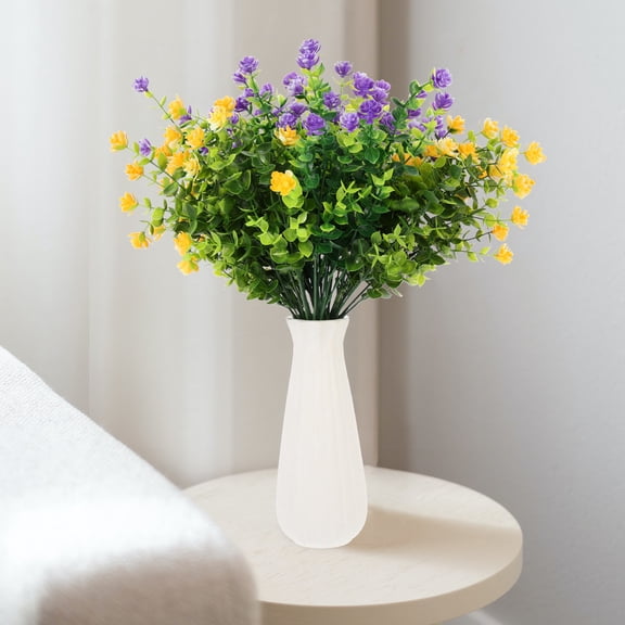 STRANDCHIC 6Pcs Artificial Flowers for Outdoors Decorative Eucalyptus Stem Arrangements for Home and Event Decor