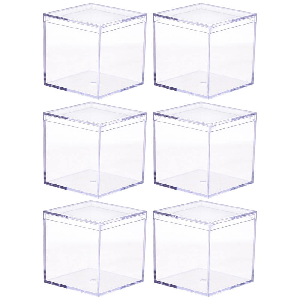 STRANDCHIC 6-Piece Clear Acrylic Biscuit Storage Containers Set ...